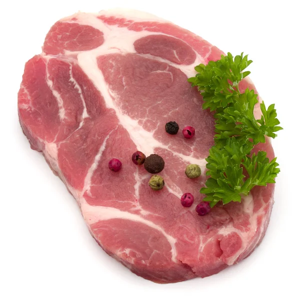 Carne di costoletta di maiale cruda — Foto Stock