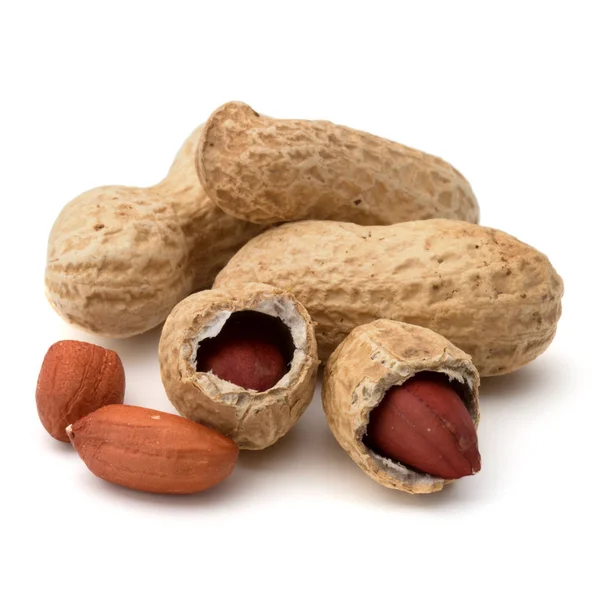 Geöffnete und ganze Erdnüsse — Stockfoto