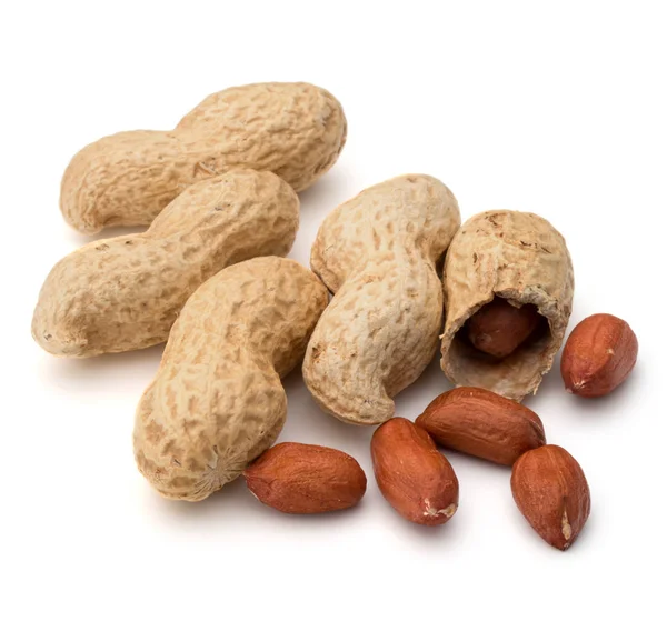 Opened and whole peanuts — Stock Photo, Image