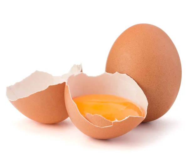 Gebroken ei in de "eggshell" — Stockfoto