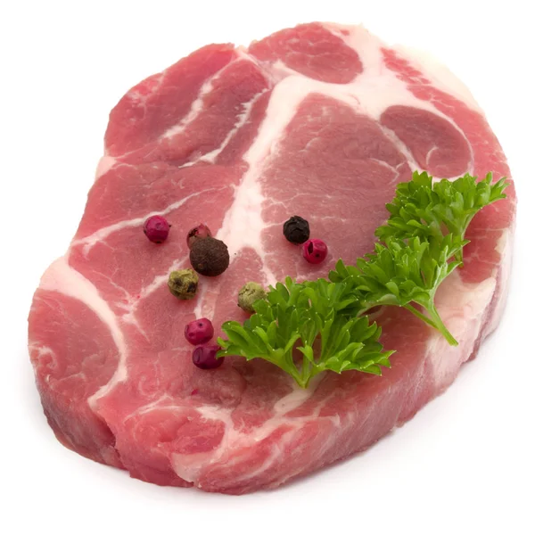 Carne di costoletta di maiale cruda — Foto Stock