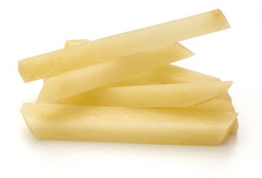 Şeritler dilimlenmiş patates 