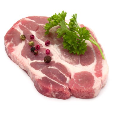 Çiğ domuz eti boyun pirzola et 