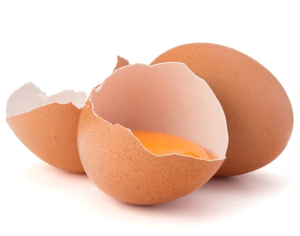 Gebroken ei in de "eggshell" — Stockfoto