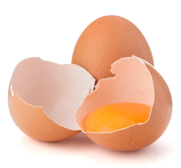 Gebroken ei in de "eggshell" — Stockfoto