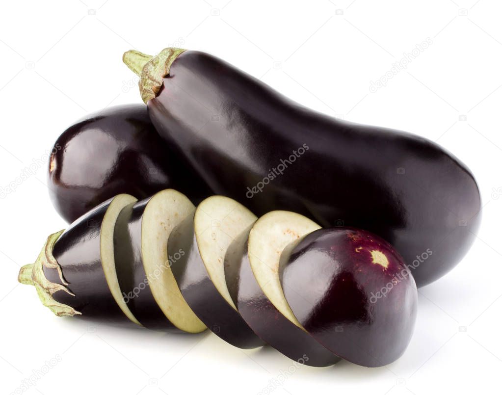 Eggplant or aubergine vegetables