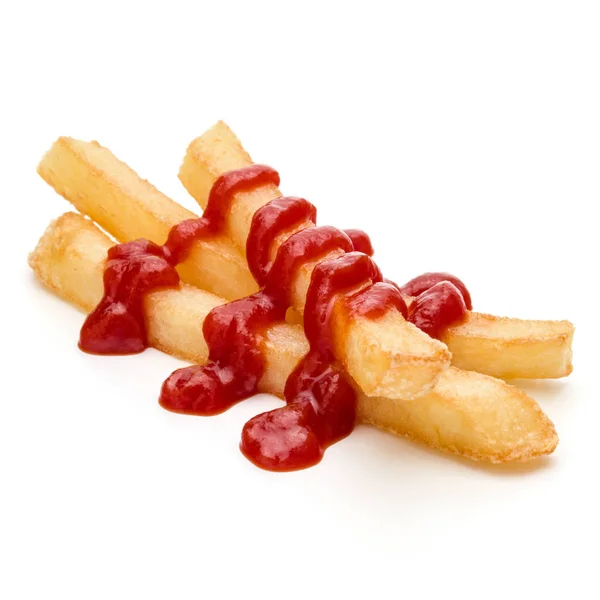 Papas fritas con ketchup —  Fotos de Stock