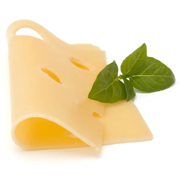 Listy sýra a bazalky — Stock fotografie