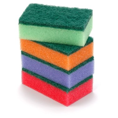 Yığılmış renkli süngerler  