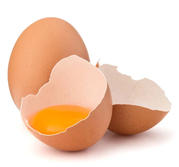 Gebroken ei in de "eggshell" — Stockfoto