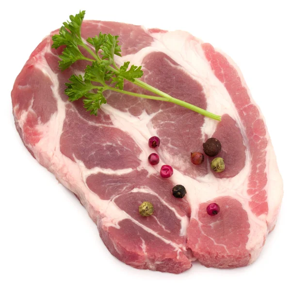 Carne di costoletta di maiale cruda — Foto Stock