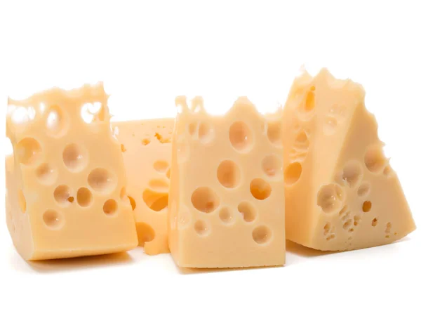 Fresh cheese blocks — Stock Photo, Image