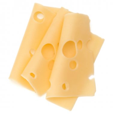 Üç peynir dilimleri