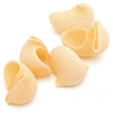 Beyaz üzerine İtalyan lumaconi