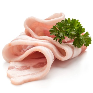  dilimlenmiş domuz pastırması ve maydanoz