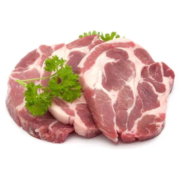 Raw pork neck chop meat — Stock Photo, Image