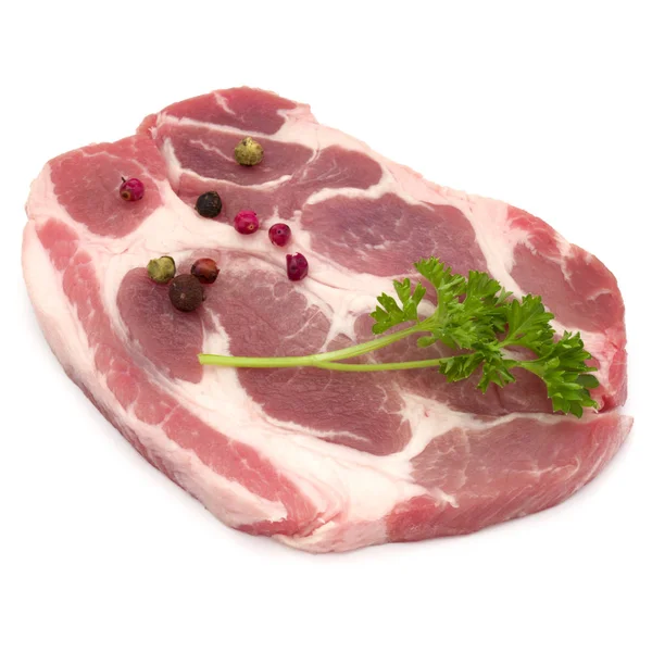 Carne di costoletta di maiale cruda — Foto Stock