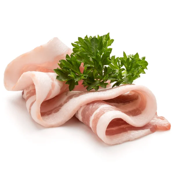 Sliced bacon and parsley — Stock Photo, Image