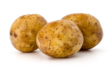 Olgun patateslerin üzerine beyaz