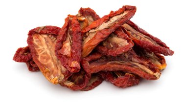 Beyaz üzerine kurutulmuş domates 