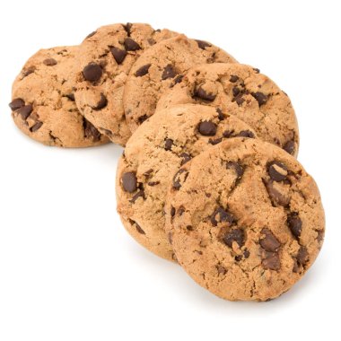 Çikolata parçacıklı kurabiye. 