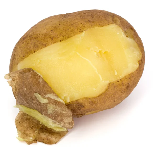 One boiled peeled potato isolated on white background cutout Stock Photo by ©natika 213226522