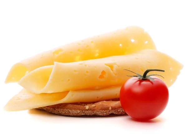 Cheese sandwich on white — Stock Photo, Image