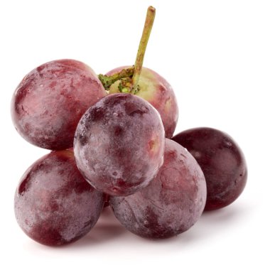 Beyaz arka plan üzerinde izole kırmızı üzüm dut grup