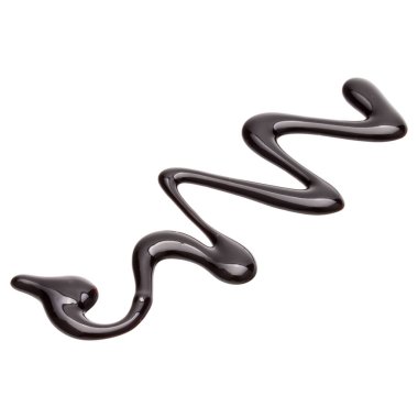 Beyaz arka plan üzerinde izole koyu çikolata şurubu