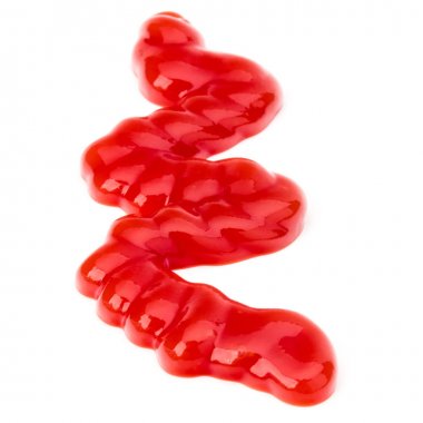 Beyaz arkaplanda izole edilmiş domates sosu