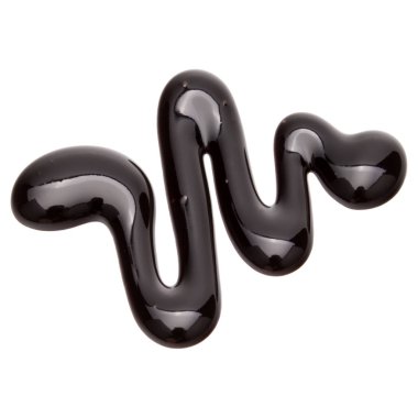 Beyaz arka plan üzerinde izole koyu çikolata şurubu