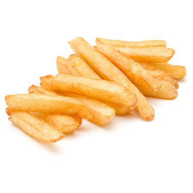 Fransız kızarmış patates beyaz arka plan üzerinde izole