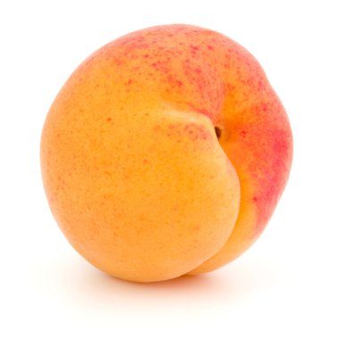 Beyaz arka plan üzerinde izole bir kayısı 