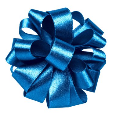 Beyaz arka plan üzerinde izole mavi renkli yuvarlak yay