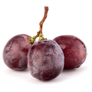 Beyaz arka plan üzerinde izole kırmızı üzüm dut grup