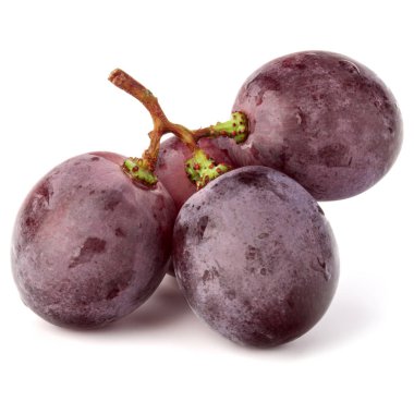 Beyaz arka plan üzerinde izole kırmızı üzüm dut grup