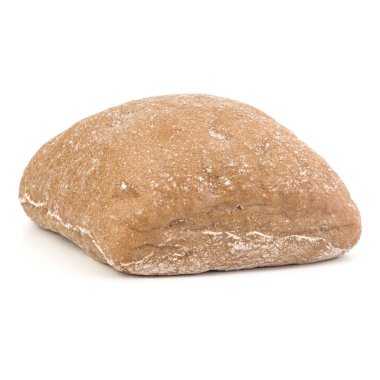 Ciabatta ekmeği beyaz arkaplanda izole edilmiş