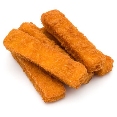 Çıtır Balık kroket beyaz arka plan üzerinde izole