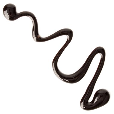 Beyaz arka plan üzerinde izole koyu çikolata şurubu