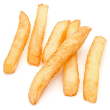 Fransız kızarmış patates beyaz arka plan üzerinde izole