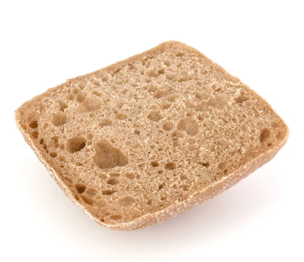Geschnittenes Ciabatta Brot Isoliert Auf Weißem Hintergrund — Stockfoto