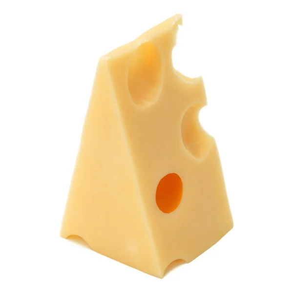 Brânză Izolată Fundal Alb — Fotografie, imagine de stoc