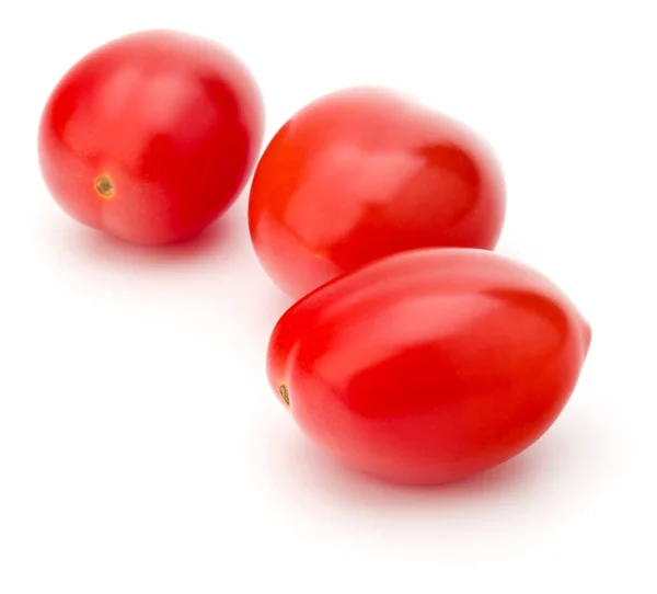 Świeże Pomidory Śliwkowe Białym Tle — Zdjęcie stockowe