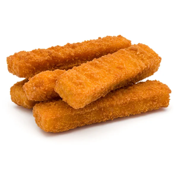 Crispy Fish Fingers Isolated White Background — Stock Photo, Image