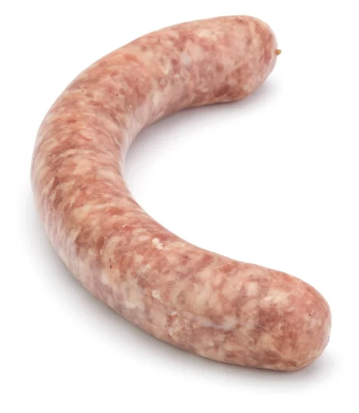 Raw Sausage Isolated White Background — Stock Photo, Image