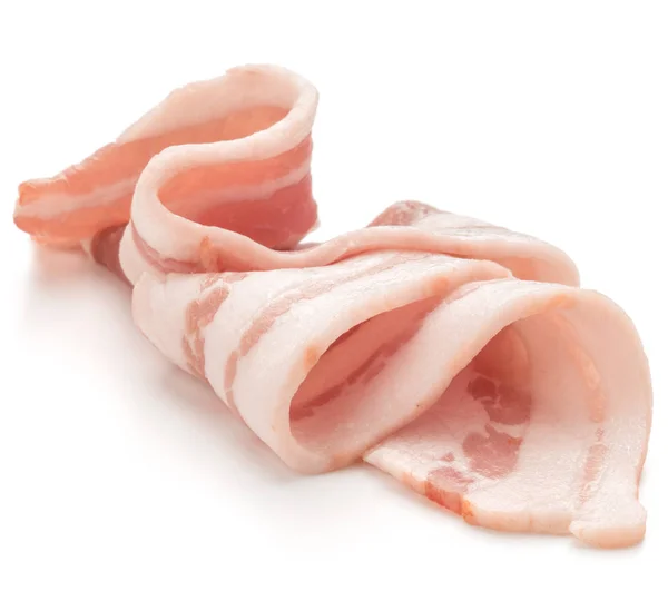 Sliced Bacon Isolated White Background — Stock Photo, Image