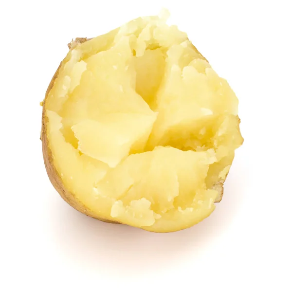 One Boiled Peeled Potato Half Isolated White Background — Stock Photo, Image