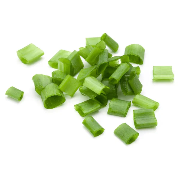 Chopped Spring Onion White Background — Stock Photo, Image