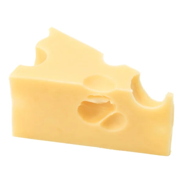 Τυρί Απομονωμένο Λευκό Φόντο — Φωτογραφία Αρχείου
