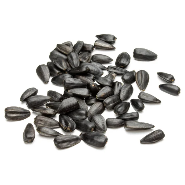 Beyaz arkaplanda izole edilmiş ayçiçeği tohumları